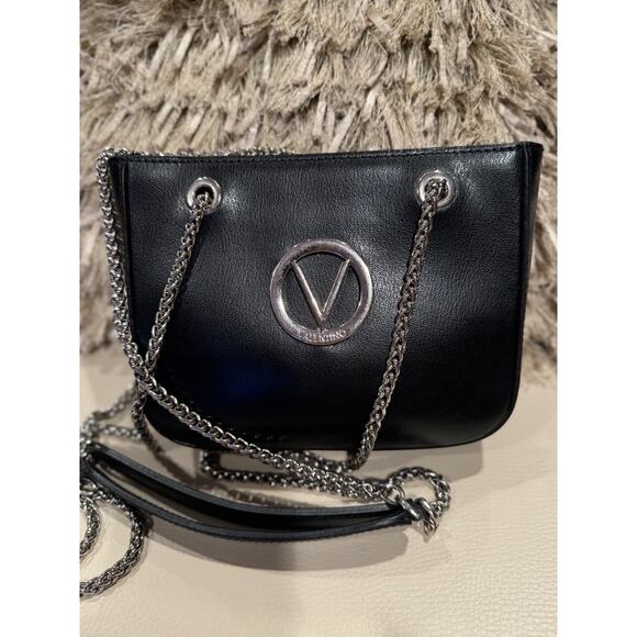Valentino by Mario Valentino Leather Chain Small Crossbody - Picture 1 of 8